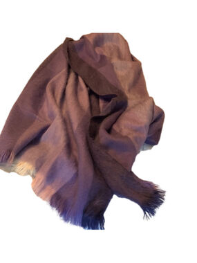 Large woven fuzzy soft purple scarf